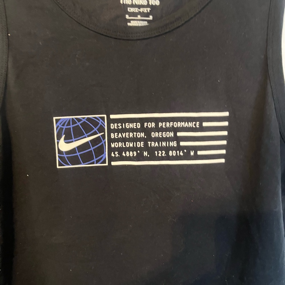 Nike Men’s Black Graphic Tank Top - Picture 2 of 3